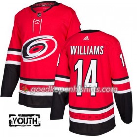 Carolina Hurricanes Justin Williams 14 Adidas 2017-2018 Rood Authentic Shirt - Kinderen